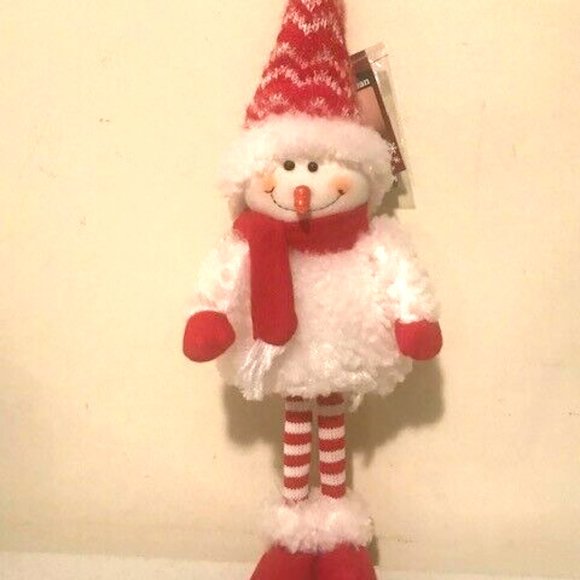 20 inch Lighted Fabric Standing Snowman- B/O with Timer - Picture 3 of 4